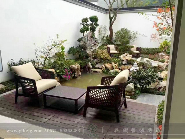 中式庭院景觀(guān)設計｜中式別墅花園景觀(guān)設計｜私家別墅庭院花園景觀(guān)綠化
